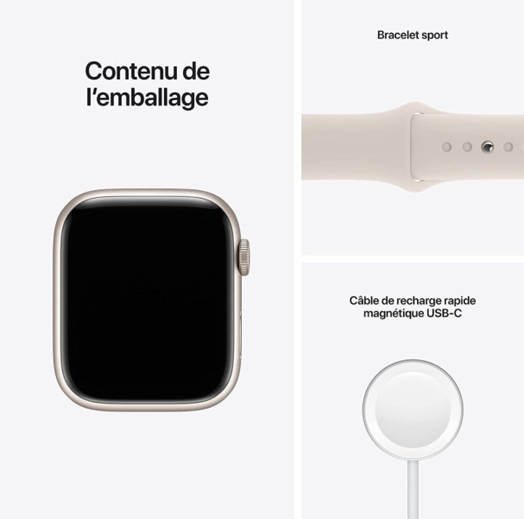 (New Open Box) Apple Watch Series 7 GPS Aluminum Case 41mm or 45mm with Starlight Sport Band (Model A2473) - Super Savings Technologies Co.,LTD (New Open Box) Apple Watch Series 7 GPS Aluminum Case 41mm or 45mm with Starlight Sport Band (Model A2473) - Super Savings Technologies Co.,LTD